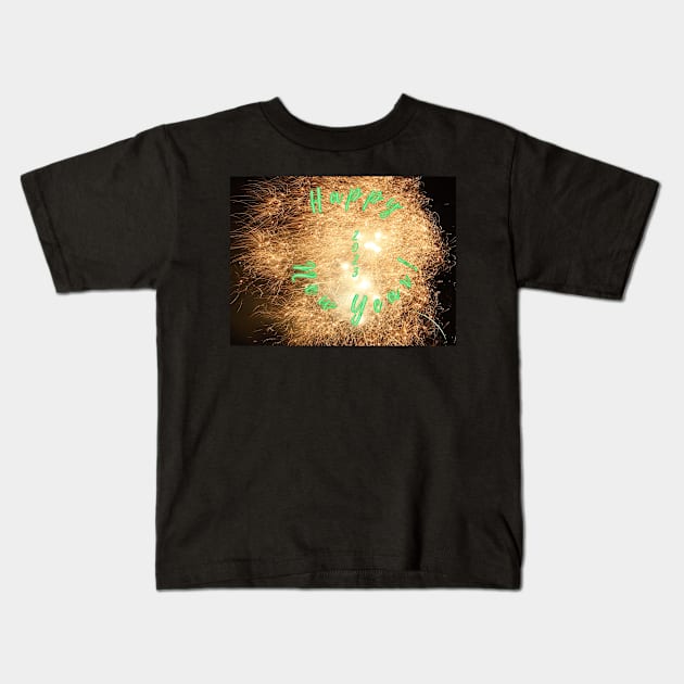 Happy New Year 2023 green Kids T-Shirt by KaSaPo